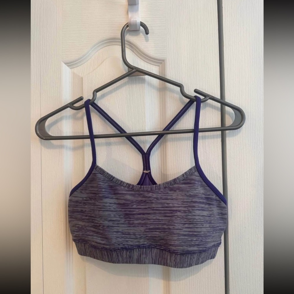 Lululemon Athletica Heathered Purple Sports Bra